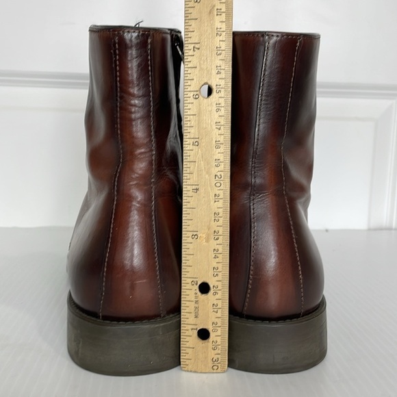 To Boot New York Men’s Sz 11.5 Rosemont Marrone Burnished Leather Boot Brown Zip - Picture 13 of 15